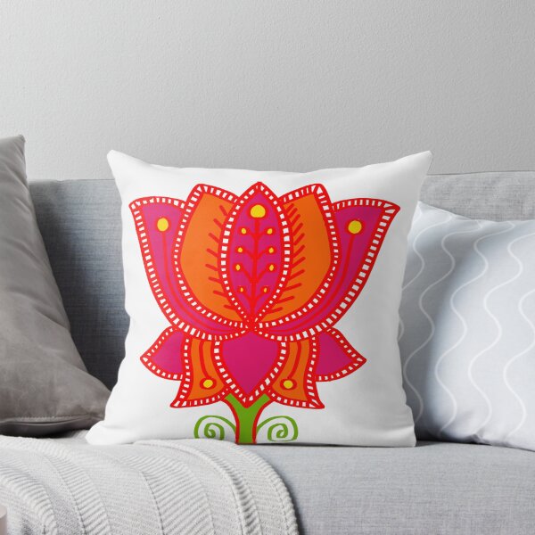Item preview, Lotus Madhubani painting- Indian Art - Sticker 2024 designed and sold by ShrutiCreates.
