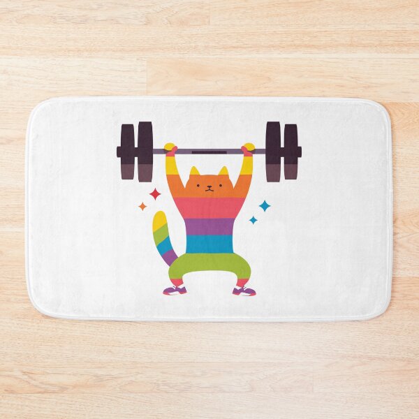 Item preview, Rainbow Cat Deadlift Bodybuilder designed and sold by SweetClicks123.