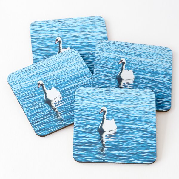 Item preview, Swan enjoying tranquil waves designed and sold by Ruth Curtis.