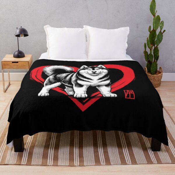 Aperçu de l'œuvre J'aime mon Husky sibérien - Chien durable - J'aime mon chien créée et vendue par ArtProjectShop.