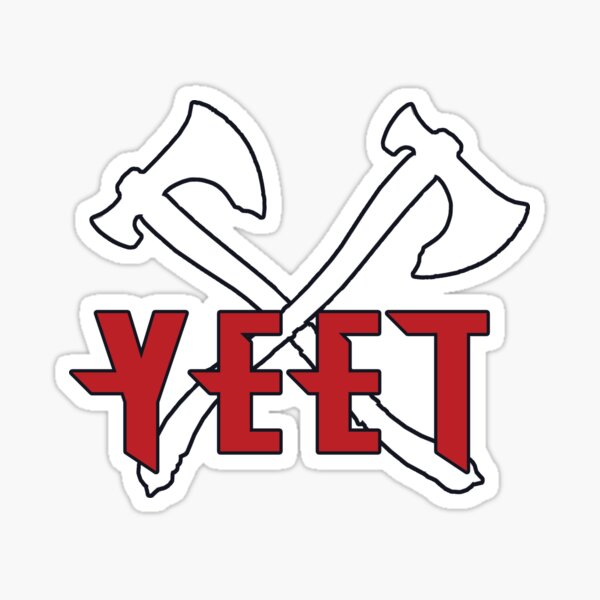 Vista previa del artículo con la obra «Yeet Kratos», diseñado y vendido por Oscar Dove.