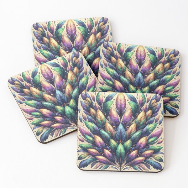 Item preview, Unusual Feathers Pattern - Unique Art Print designed and sold by lloreleya.