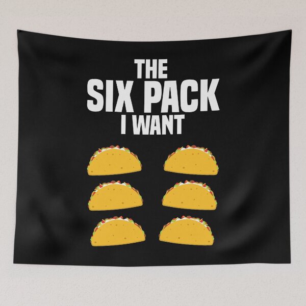 Item preview, Six Pack - Funny Taco Workout Shirt - Bodybuilding Lifting designed and sold by 14thFloor.