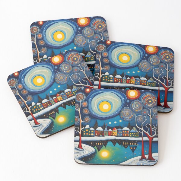 Item preview, Winter night by lake 2 designed and sold by George Hutton Hunter.
