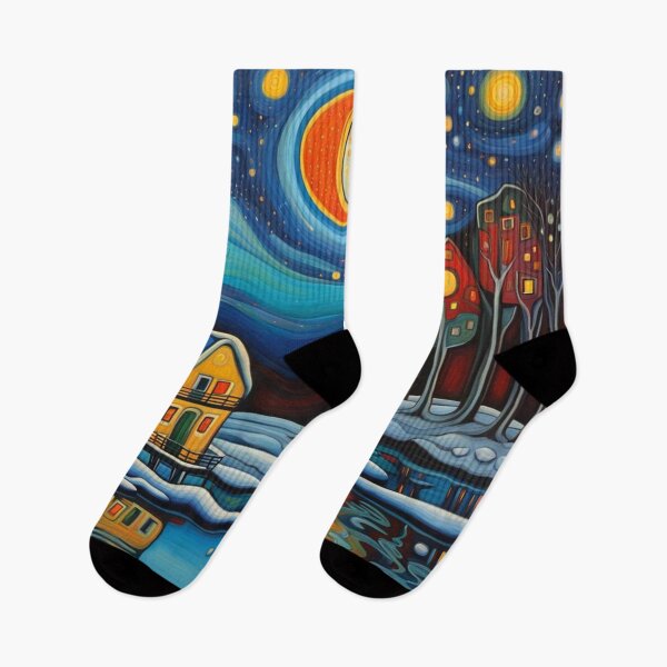 Item preview, Winter night by lake 3 designed and sold by George Hutton Hunter.