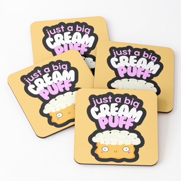 Item preview, Kawaii Cream Puff Funny Choux Puff Cartoon designed and sold by Renata Illustrata.
