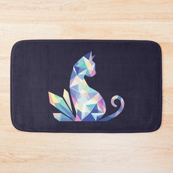 Item preview, Polygonal Cat With Crystals designed and sold by SweetClicks123.