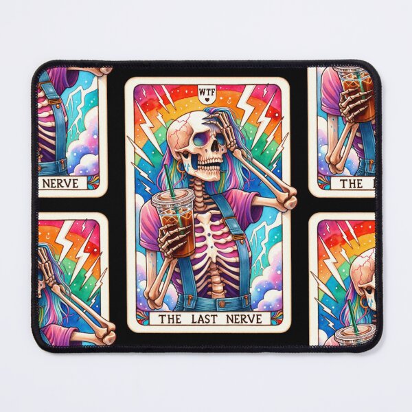 Item preview, The Last Nerve WTF Mom Funny Skeleton Card, Tarot Parody designed and sold by Margival.