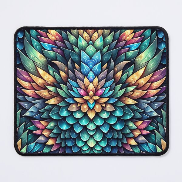 Item preview, Fantasy Scales Multicolored Pattern - Whimsical Art Print designed and sold by lloreleya.
