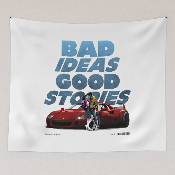 Item preview, Bad Ideas Good Stories - Car print designed and sold by LucasFelisberto.