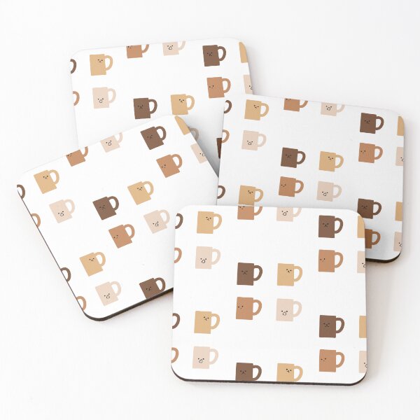 Item preview, Cute Coffee Mugs with Expressive Faces Vector Illustration designed and sold by RM-Journey.