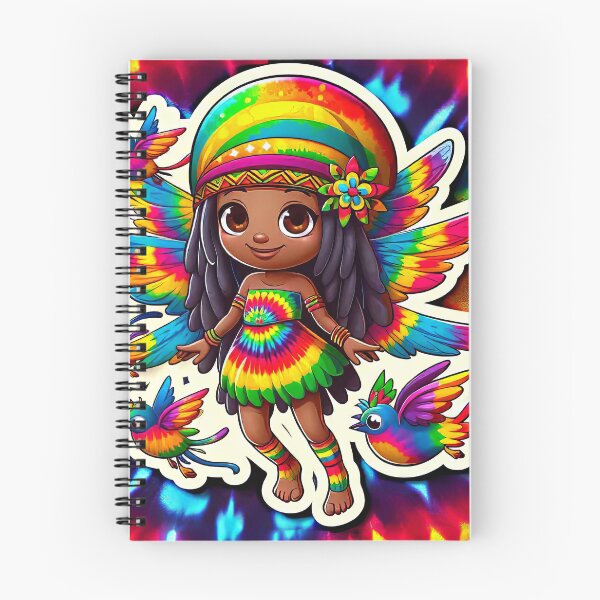 Item preview, Rasta Fairy, Cute Little Girl, Black Girl Cartoon, Reggae Rastafairyan, Tie Dye Rastafarian, Gift for Child designed and sold by Anticulture.