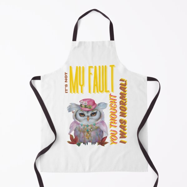 Item preview, "It's Not My Fault You Thought I was Normal" Funny Owl Digital Artwork designed and sold by RayanaArt.