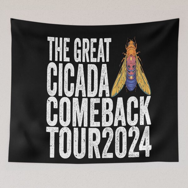 Item preview, Great Cicada Comeback Tour 2024 - Insect Invasion Retro designed and sold by BOUCHERIT amine.