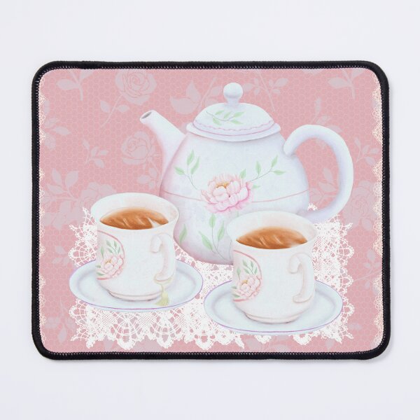 Item preview,  Delicate teapot on pink background designed and sold by LemonHorse.