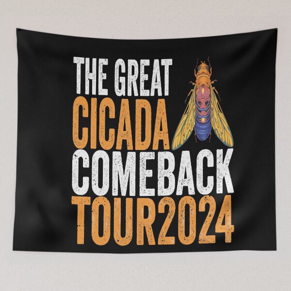 Item preview, Great Cicada Comeback Tour 2024 - Insect Invasion Retro designed and sold by BOUCHERIT amine.