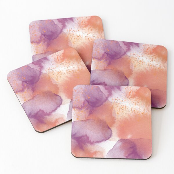 Item preview, Abstract Watercolor orange purple stains pattern designed and sold by alczar.