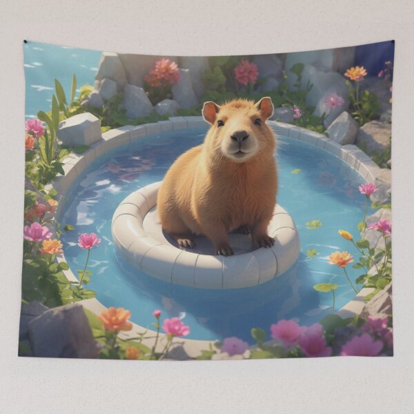 Item preview, Chilling Capybara in Nature designed and sold by Neranchara.