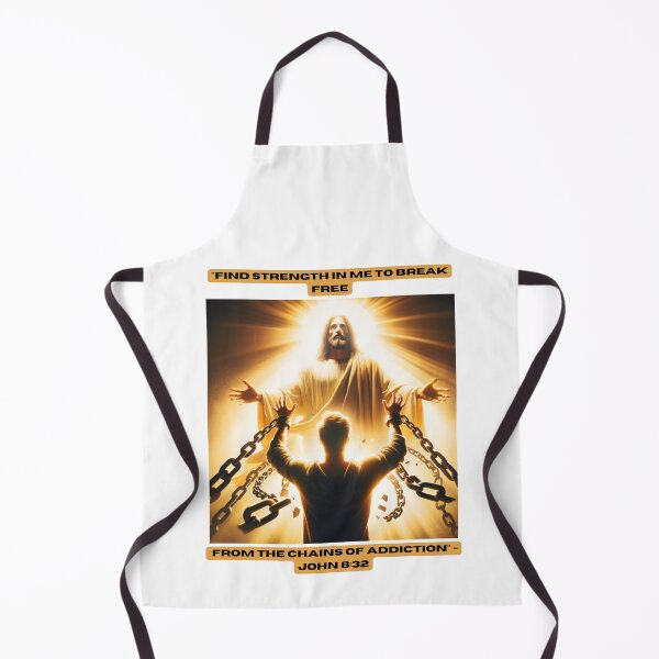 Item preview, "Find strength in me to break free from the chains of addiction." - John 8:32 designed and sold by STO1KA.