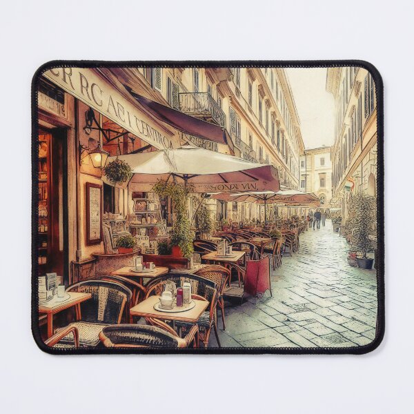 Item preview, Enchanting European Alleyway Café Watercolor designed and sold by ArtComixHaven.