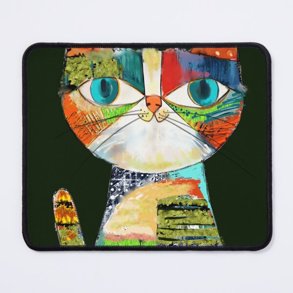 Item preview, Colorful Whimsical Cat Design Illustration: Rainbow Purrfection! designed and sold by adriaquart.