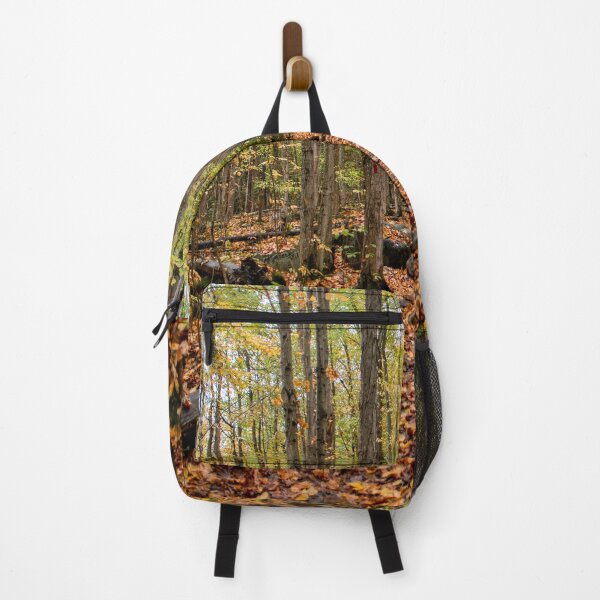 Item preview, Autumn-Coloured Hiking Trail through the Woods designed and sold by jrtwynam.