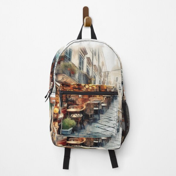 Item preview, Charming Watercolor Alley of an Old European City designed and sold by ArtComixHaven.