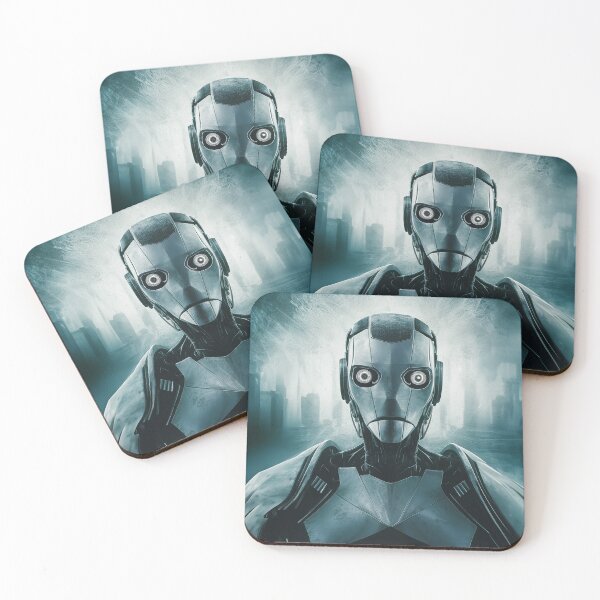 Item preview, Robot with Cityscape behind designed and sold by MarkymarkF.
