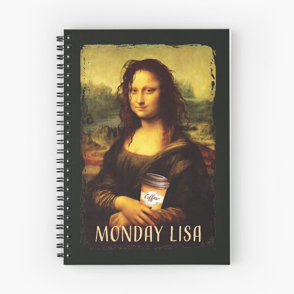 Item preview, Monday Lisa Gioconda Mona Lisa With Coffe And Tangled Hair designed and sold by stylesip.