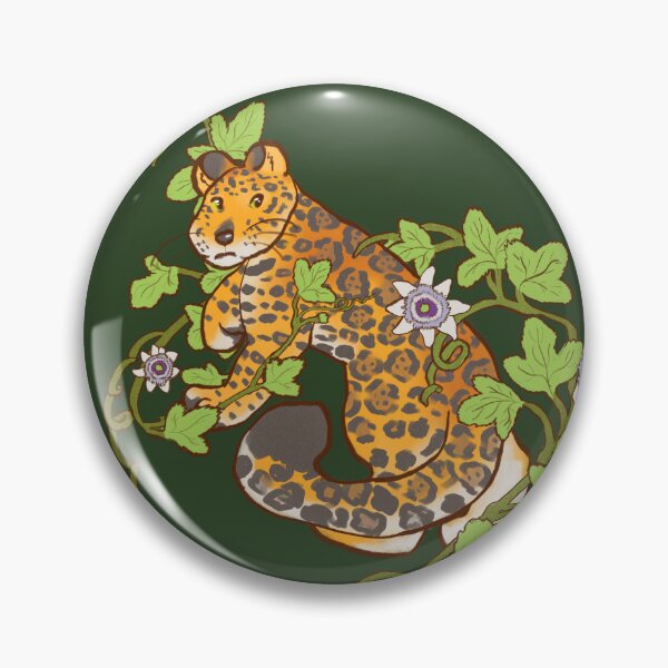 Item preview, Jaguar Jungle with Passionflowers designed and sold by Art-Lyss.