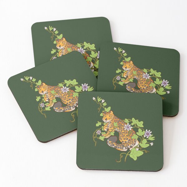 Item preview, Jaguar Jungle with Passionflowers designed and sold by Art-Lyss.