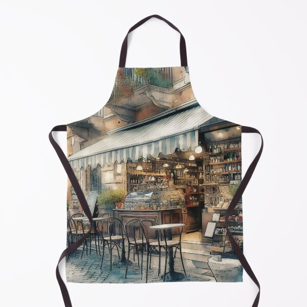 Item preview, Timeless European Street Café in Watercolour designed and sold by ArtComixHaven.