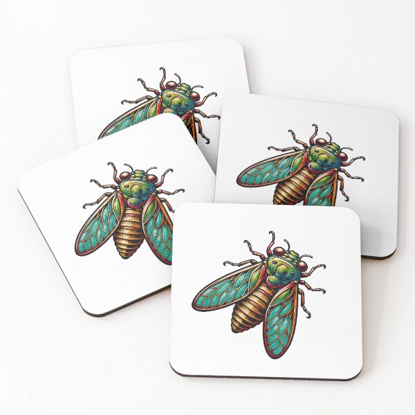 Item preview, The Great 2024 Cicada Brood Swarm Invasion, cartoon cicada designed and sold by Willow Art Boutique.