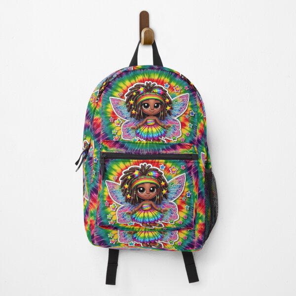 Item preview, Rasta Fairy, Cute Little Girl, Black Girl Cartoon, Reggae Rastafairyan, Tie Dye Rastafarian, Gift for Child designed and sold by Anticulture.