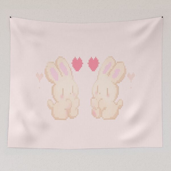 Item preview, Cute Bunny pixel art coquette designed and sold by Soft-Maiot.
