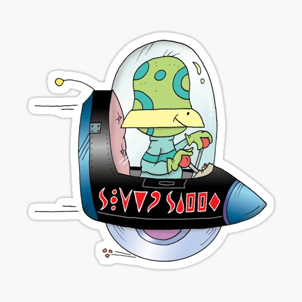 Alien car dude Sticker