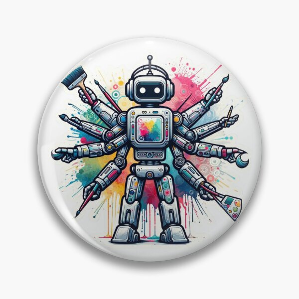 Item preview, Retro Artist Bot designed and sold by pixelpulsenyc.