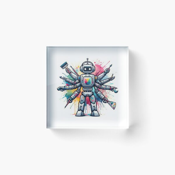 Item preview, Retro Artist Bot designed and sold by pixelpulsenyc.