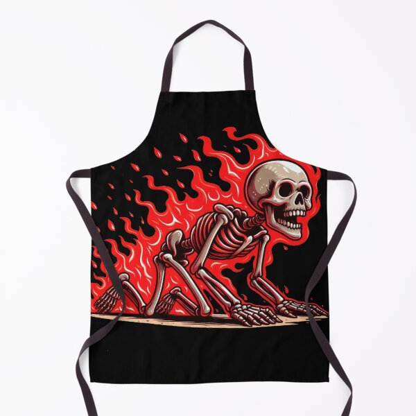 Item preview, skeleton burning cartoon. designed and sold by adiel14.