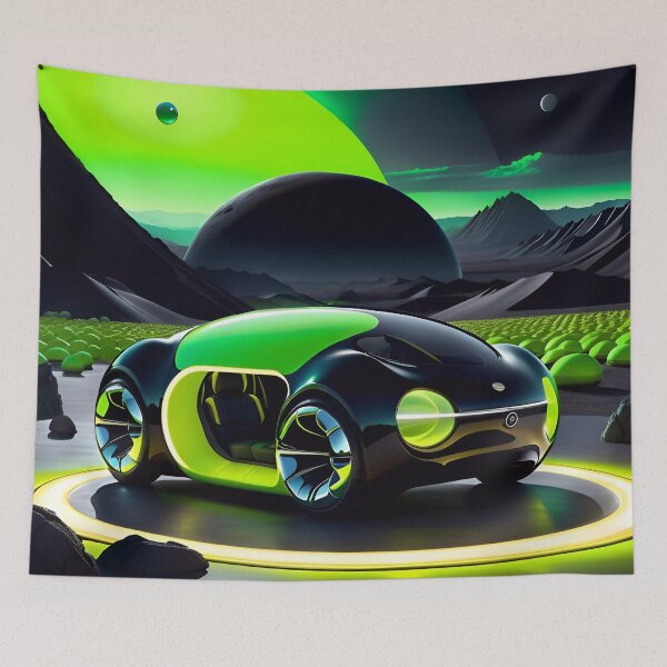 Item preview, Cool Futuristic Electric Sports Car On A Alien Planet designed and sold by TheArtOfPat.