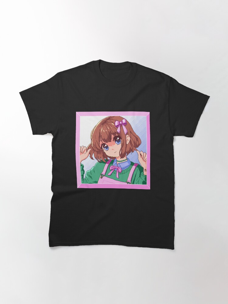 Thumbnail 3 of 7, Classic T-Shirt, Happy Girl Frame pixel art designed and sold by djspacegr.
