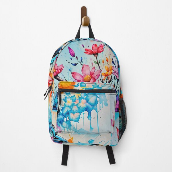 Item preview, A beautiful colorful bird with a watercolor design of flowers designed and sold by PixelCraftDSG.