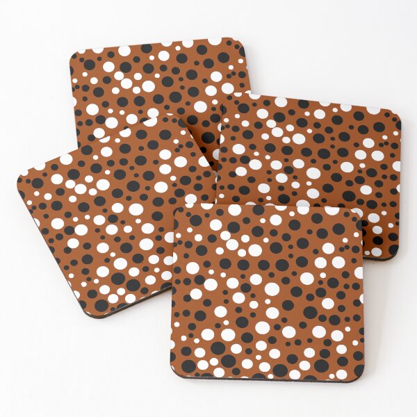 Item preview, White & Black dots with brown background designed and sold by Abundancelife.