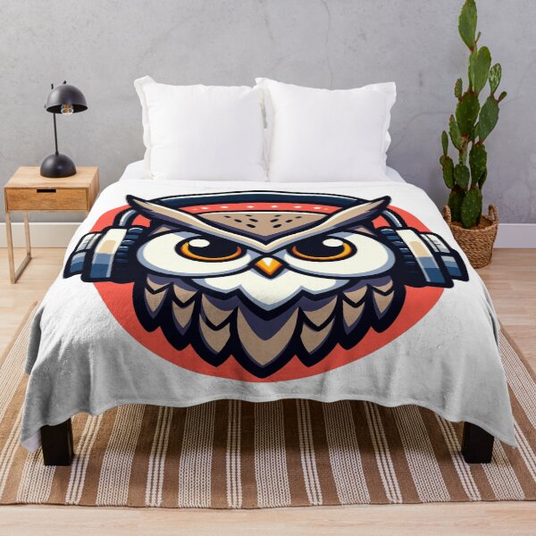 Item preview, Night Beats: DJ Owl with Headphones designed and sold by Designowner.