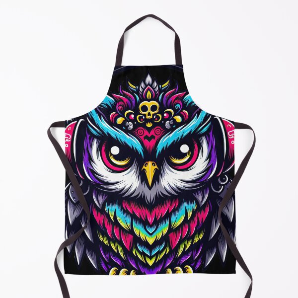 Item preview, Colorful Gothic Owl Wearing Headphones designed and sold by ArtadoraDesignz.