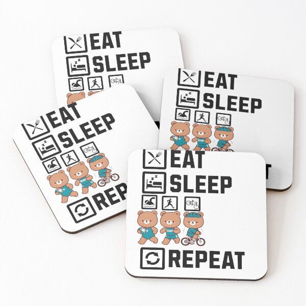 Item preview, Eat Sleep Swim Bike Run Repeat Bear designed and sold by LemuellTrends.