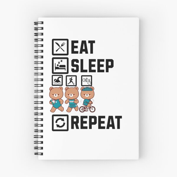 Item preview, Eat Sleep Swim Bike Run Repeat Bear designed and sold by LemuellTrends.
