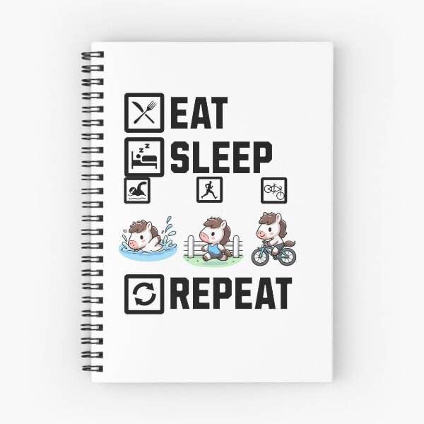 Item preview, Eat Sleep Swim Bike Run Repeat Horse designed and sold by LemuellTrends.