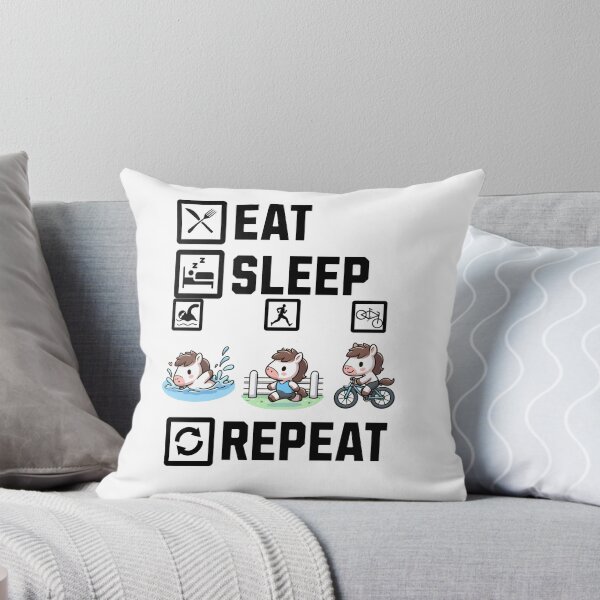 Item preview, Eat Sleep Swim Bike Run Repeat Horse designed and sold by LemuellTrends.