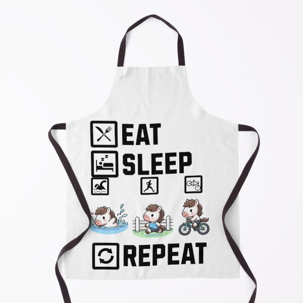 Item preview, Eat Sleep Swim Bike Run Repeat Horse designed and sold by LemuellTrends.